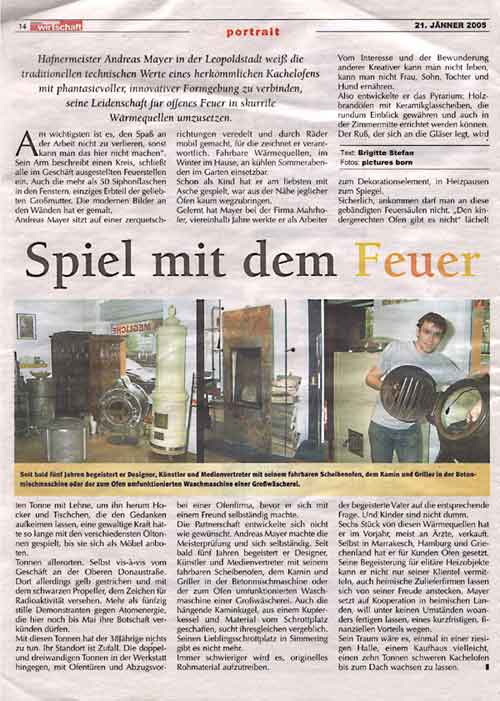 Mayerofen | Wienerwirtschaft (01/2005) Mayerofen | Wienerwirtschaft (01/2005)